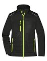 Dames Softshell Jas Daiber Hybrid JN1819 Zwart-Neon Geel